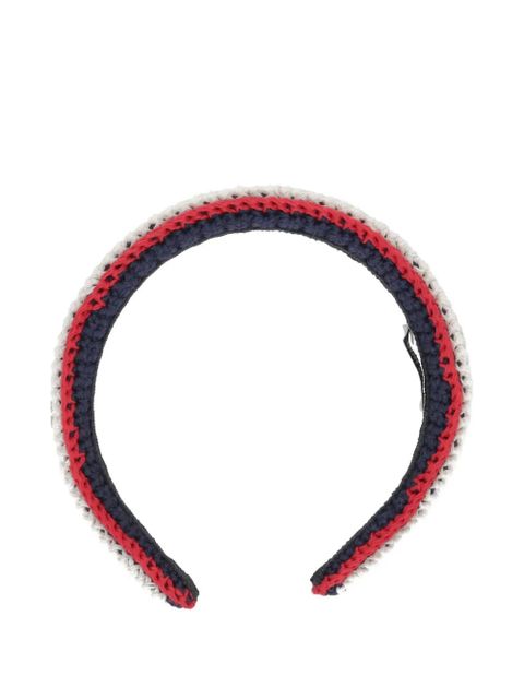 Miu Miu striped crochet headband - Blue - zdjęcie produktu nr 1