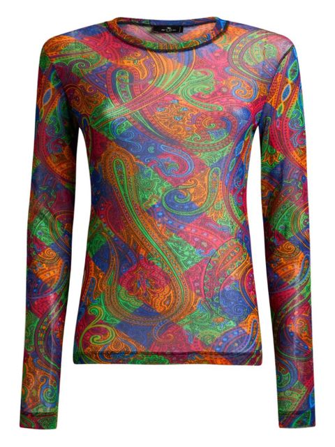 ETRO geometric paisley-pattern top - Red - zdjęcie produktu nr 1