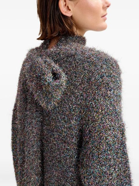 Essentiel Antwerp Istrana metallic pussy-bow sweater - Grey - zdjęcie produktu nr 2