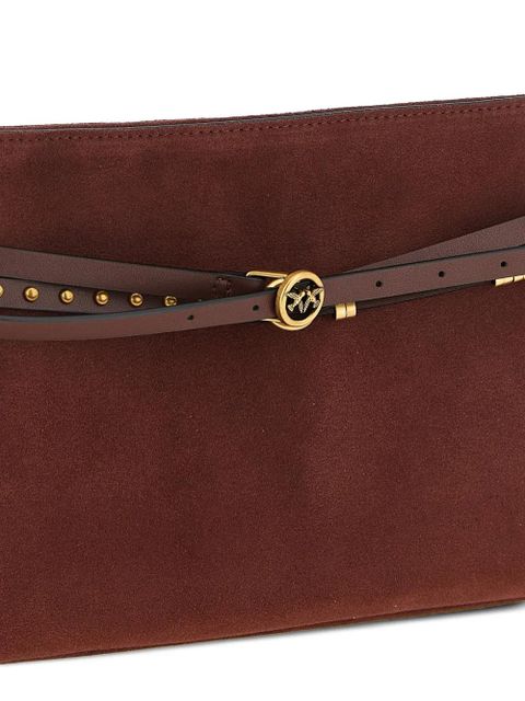 PINKO medium Belt suede shoulder bag - Red