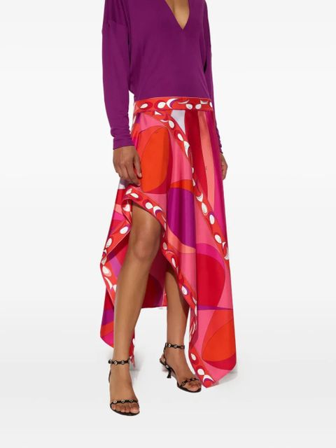 PUCCI Pesci print asymmetric dress - Purple