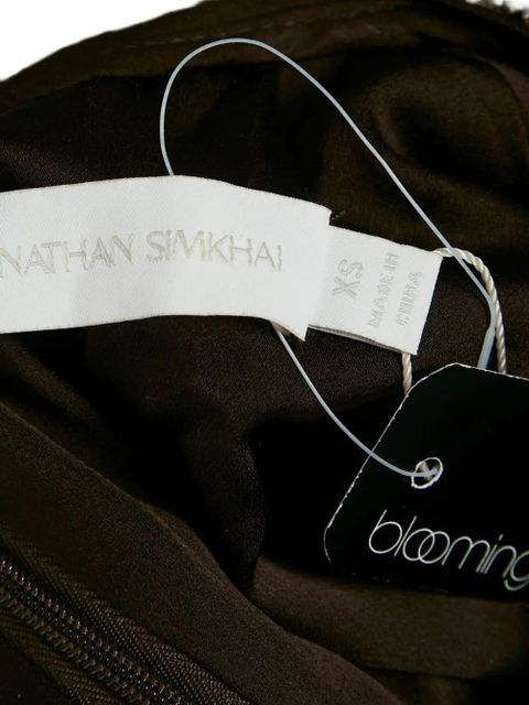 Simkhai sequin-embellished puff-sleeves midi dress - Silver