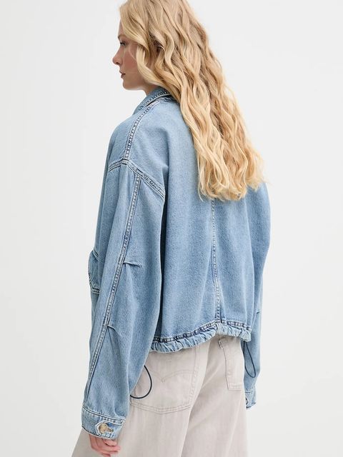 Levi's kurtka jeansowa JANIS UTILITY JACKET kolor niebieski przejściowa 001FV