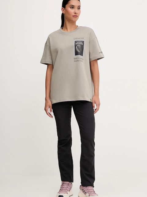 adidas TERREX t-shirt sportowy damski kolor beżowy KC2350 - zdjęcie produktu nr 2