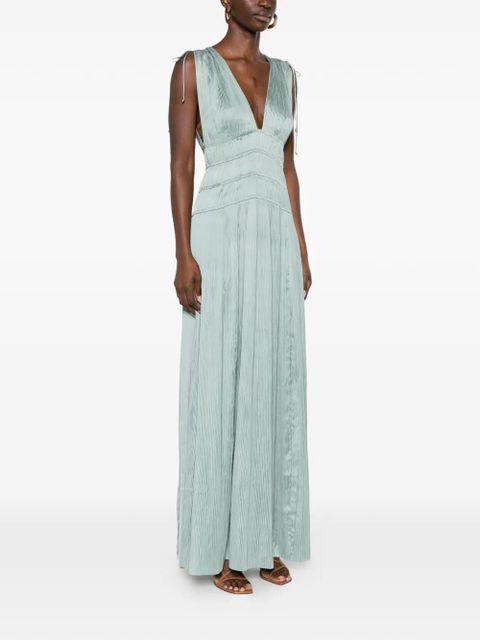 Ulla Johnson Tasneem V-neck maxi dress - Green