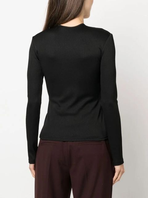 Christopher Esber cut-out detail long-sleeve top - Black - zdjęcie produktu nr 2