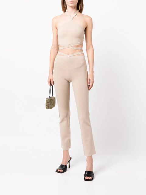 Alexander Wang criss-cross strap leggings - Neutrals