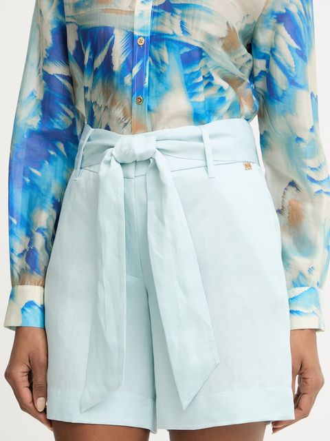 Marciano by Guess szorty eleganckie damskie z dodatkiem lnu JANE - zdjęcie produktu nr 1