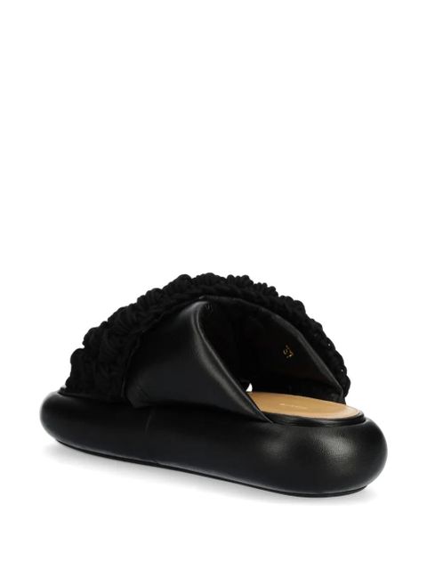 JW Anderson Crochet Twister slides - Black