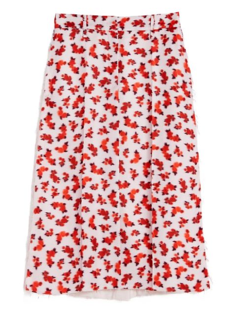 Jil Sander floral-print midi skirt - Pink - zdjęcie produktu nr 1