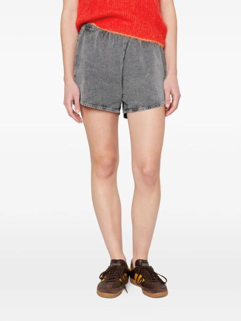 American Vintage Jazy elasticated patch-pocket shorts - Grey
