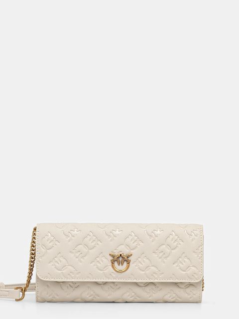 Pinko kopertówka skórzana kolor beżowy 103765 A1YB - zdjęcie produktu nr 1