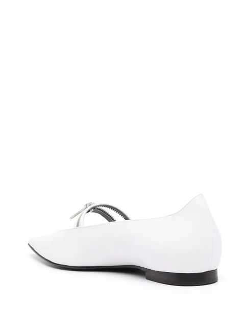 Off-White paperclip-detail ballerina shoes