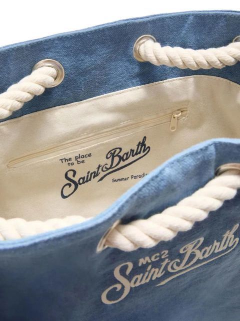 MC2 Saint Barth Boat fringed drawstring backpack - Blue