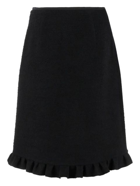 Valentino Garavani ruffled tweed skirt - Black - zdjęcie produktu nr 2
