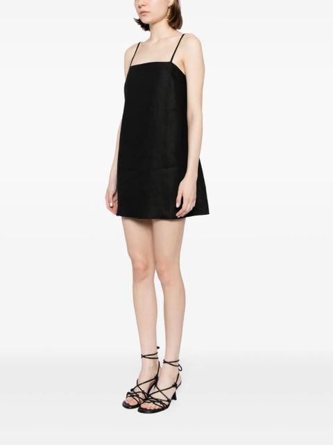 Reformation Aubree linen minidress - Black
