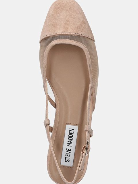 Steve Madden baleriny Belinda-M kolor beżowy z odkrytą piętą SM11003766