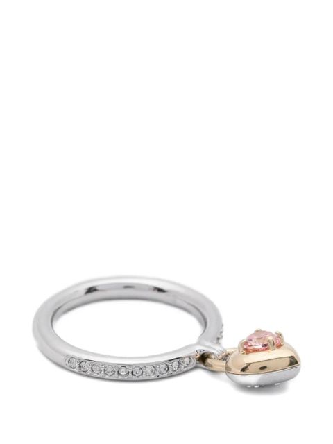 Swarovski heart-motif ring - Silver