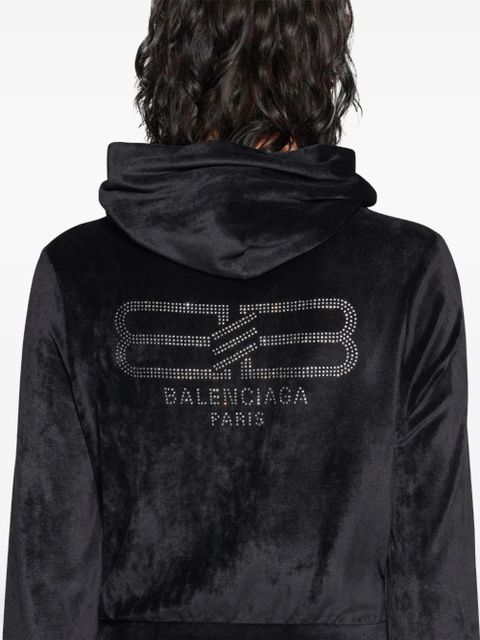 Balenciaga BB Paris zip-up hoodie - Black