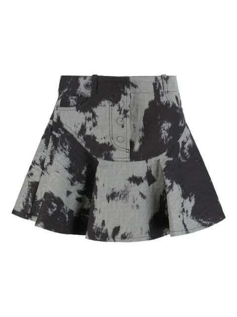 FENDI five-pocket jacquard mini skirt - Grey - zdjęcie produktu nr 1