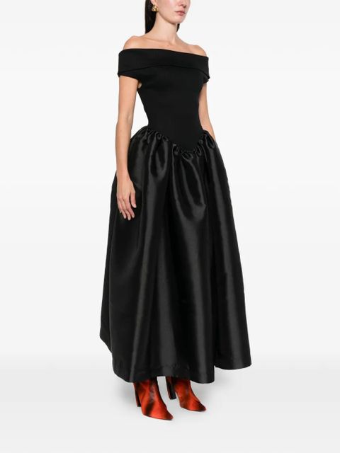 Marques'Almeida off-shoulder midi dress - Black