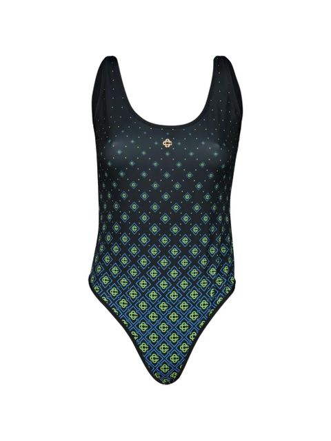 Casablanca monogram-printed swimsuit - Black - zdjęcie produktu nr 1