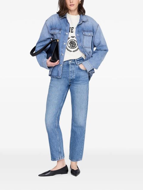 ANINE BING Jaylin graphic-print T-shirt - Neutrals - zdjęcie produktu nr 2