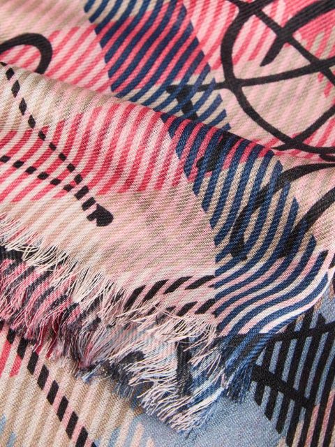 Vivienne Westwood logo-monogrammed wool scarf - Pink - zdjęcie produktu nr 2