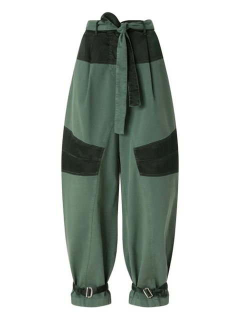 PINKO panelled belted trousers - Green - zdjęcie produktu nr 2