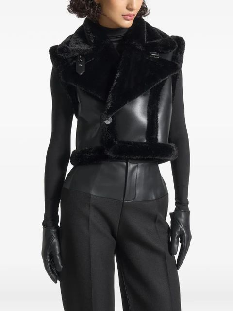 Manière De Voir Kena detachable-sleeves jacket - Black