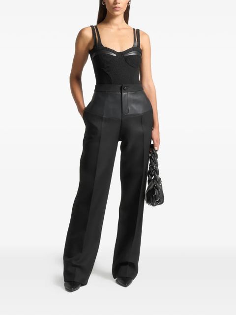 Manière De Voir Côtelé à Double bodysuit - Black