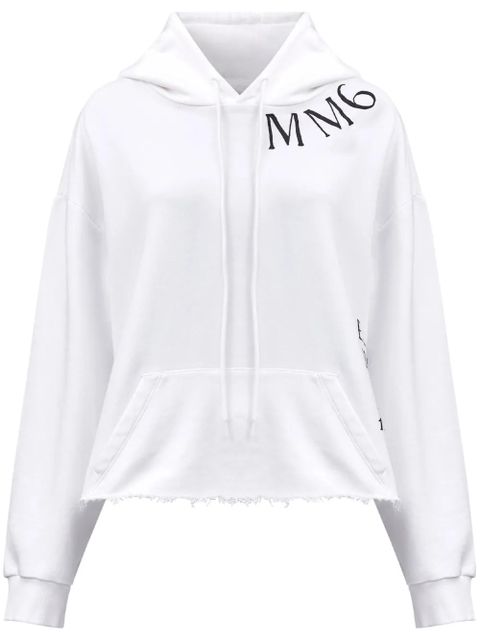 MM6 Maison Margiela logo-print hoodie - White - zdjęcie produktu nr 1
