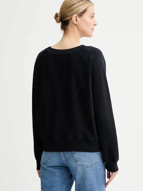 Marc O'Polo bluza bawełniana damska kolor granatowy z aplikacją 508407354063 - zdjęcie produktu nr 2