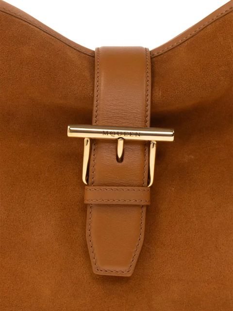 Alexander McQueen T-Bar suede shoulder bag - Brown