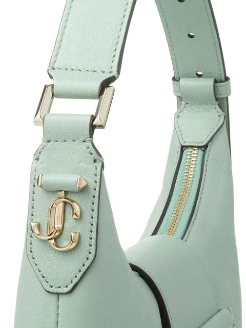 Jimmy Choo smooth leather bar hobo shoulder bag - Green
