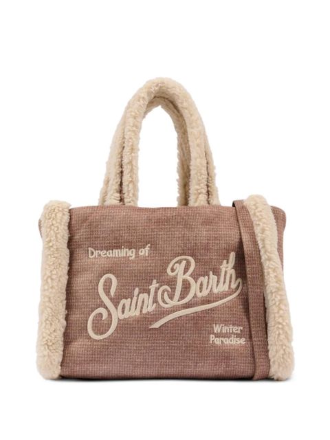 MC2 Saint Barth embroidery faux-fur bag - Brown - zdjęcie produktu nr 1
