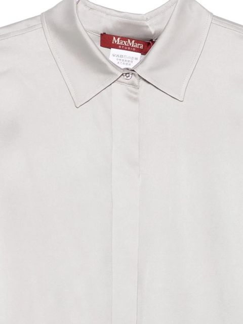 Max Mara stretch-silk shirt - Grey - zdjęcie produktu nr 2