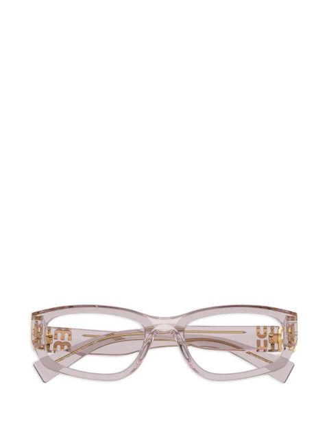 Miu Miu Eyewear logo-detail glasses - Pink
