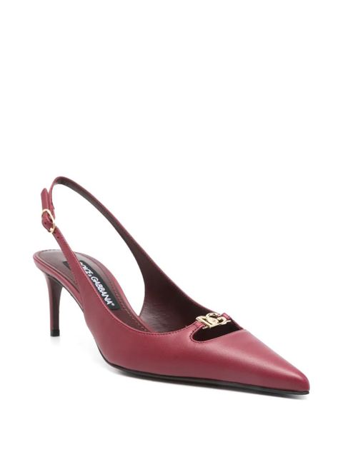 Dolce & Gabbana 60mm leather slingback pumps - Red - zdjęcie produktu nr 2