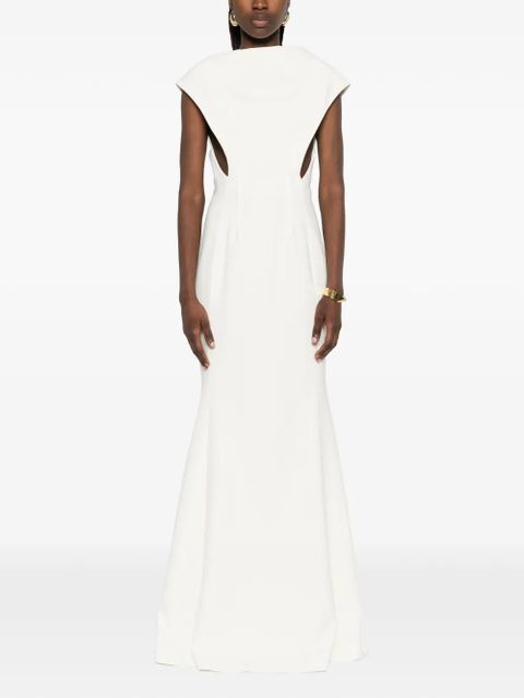 Jil Sander cap-sleeve maxi dress - White