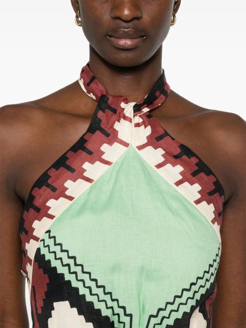 Johanna Ortiz Tide Strenght mini dress - Green