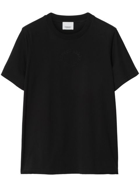 Burberry tonal embroidered-logo T-shirt - Black - zdjęcie produktu nr 1