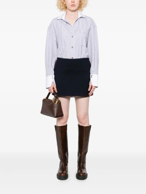 SANDRO striped contrast-collar shirt - Neutrals - zdjęcie produktu nr 2