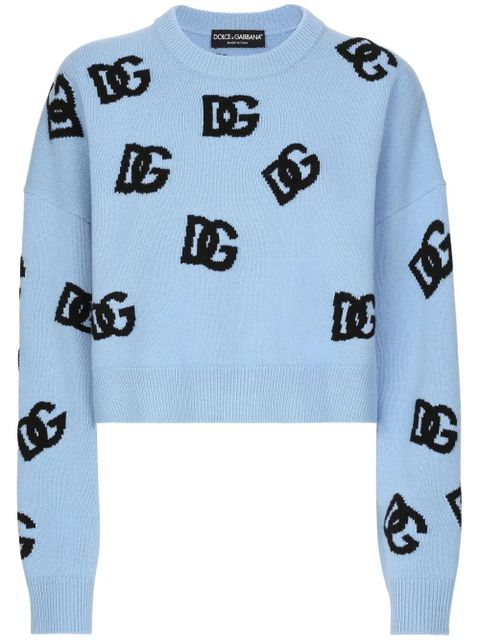 Dolce & Gabbana DNA logo embroidered sweater - Blue - zdjęcie produktu nr 1