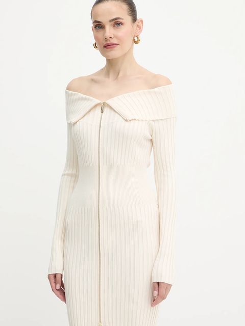 Guess sukienka KATHRYN kolor beżowy mini dopasowana W5YK28 Z30I2 - zdjęcie produktu nr 1