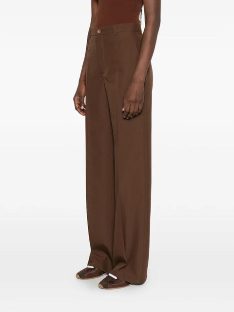 Gucci pressed-crease button trousers - Brown