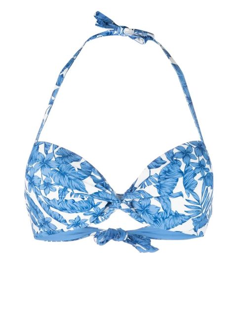 TWINSET St. Palm twist-detail bikini top - Blue - zdjęcie produktu nr 1