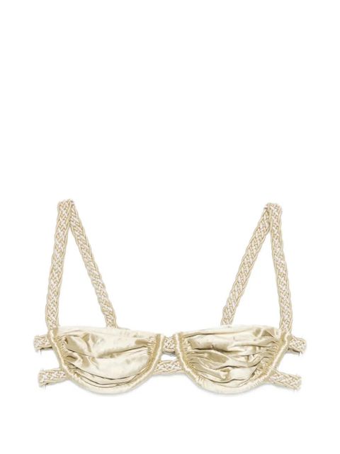 Isa Boulder weave strap bikini top - Neutrals - zdjęcie produktu nr 1