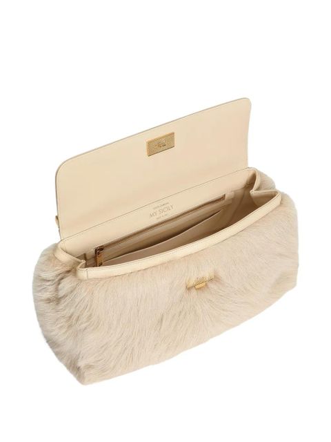 Dolce & Gabbana My Sicily fur-panel tote bag - Neutrals