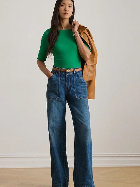 Lauren Ralph Lauren t-shirt damski kolor zielony 200654963